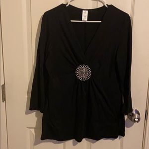 Black low cut top size large